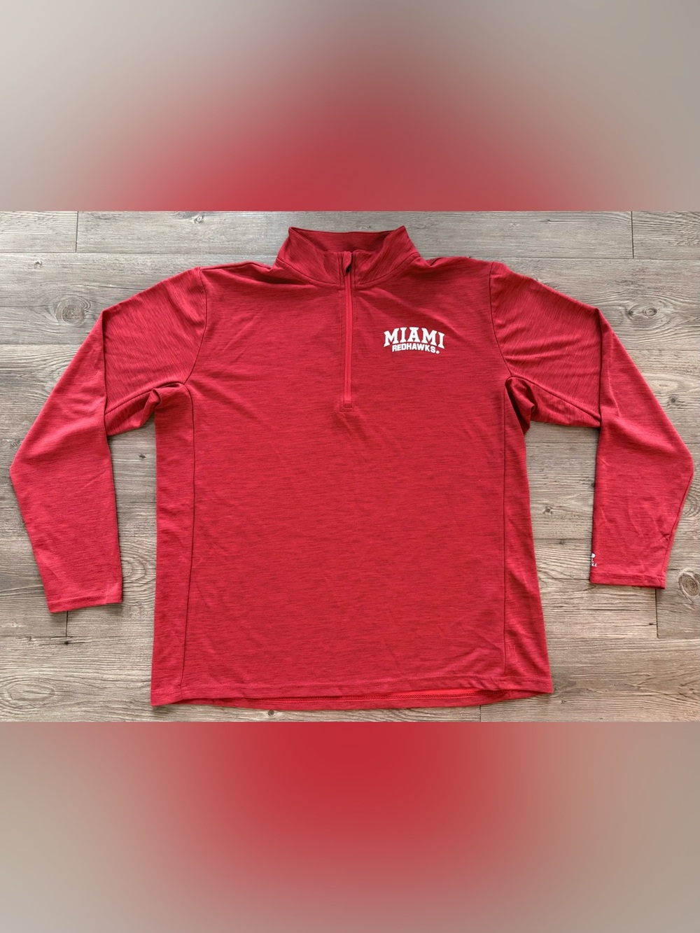 Russell Athletic Men’s XL Red Miami University OH Redhawks Half-Zip Pullover